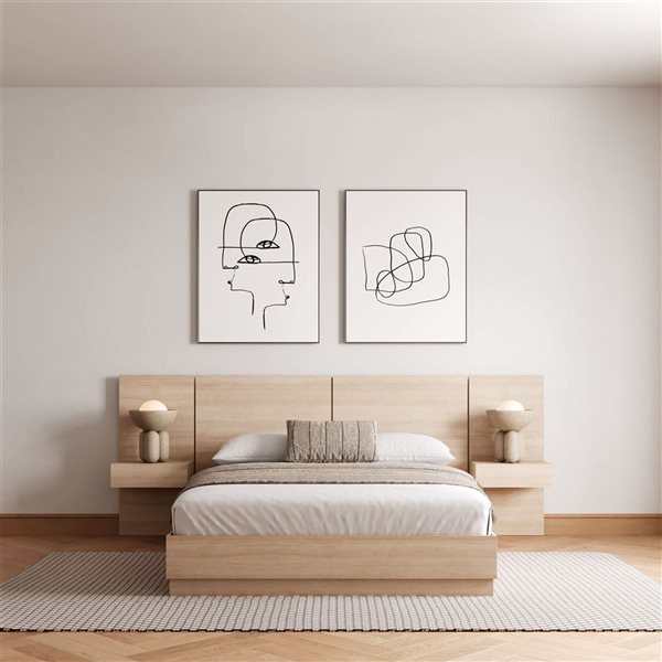 Nexera Milano 4-Piece Platform Bedroom Set - Full/Double bed