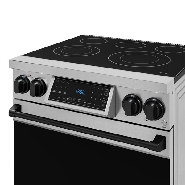 Gordon Ramsay by THOR Kitchen 30-in Stainless Steel/Black Professional Electric Range w/ Tilt Panel Touch Control