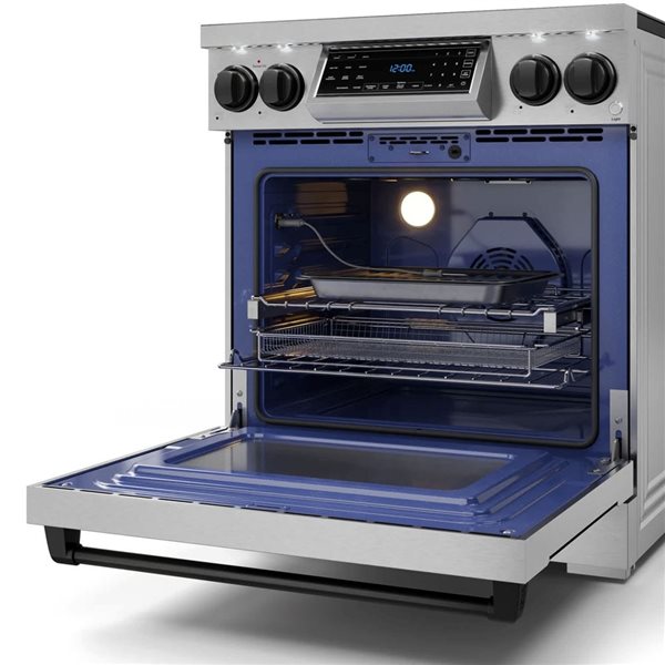 Gordon Ramsay by THOR Kitchen 30-in Stainless Steel/Black Professional Electric Range w/ Tilt Panel Touch Control