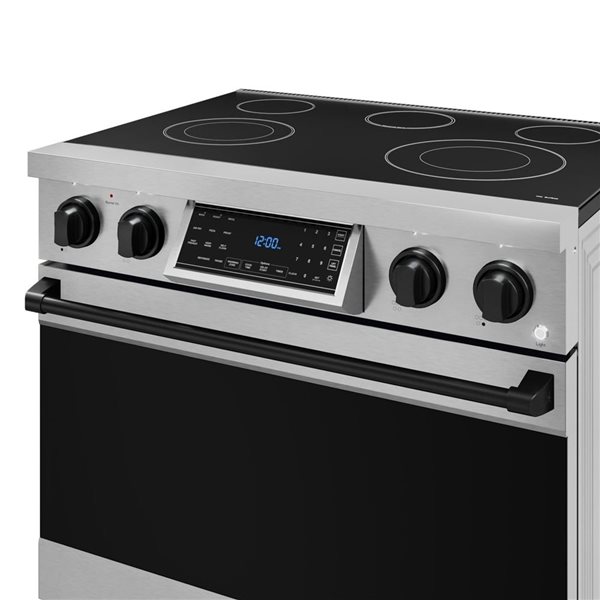 Gordon Ramsay by THOR Kitchen 36-in Stainless Steel/Black Professional Electric Range w/ Tilt Panel Touch Control
