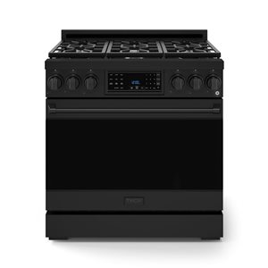 Gordon Ramsay by THOR Kitchen 36-in Black Professional Gas Range w/ Tilt Panel Touch Control