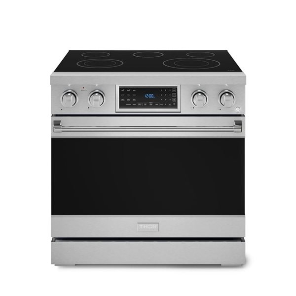 Gordon Ramsay by THOR Kitchen 36-in Stainless Steel Professional Electric Range w/ Tilt Panel Touch Control
