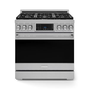 Gordon Ramsay by THOR Kitchen 36-in Stainless Steel Professional Gas Range w/ Tilt Panel Touch Control