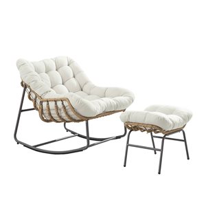 Sirio Sedona White 2-Piece Rocking Chair Set