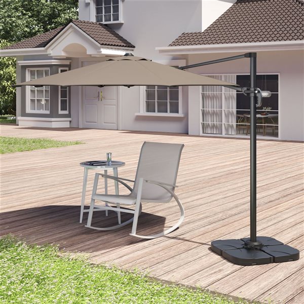 Sirio Khaki 10 x 10-ft Patio Umbrella