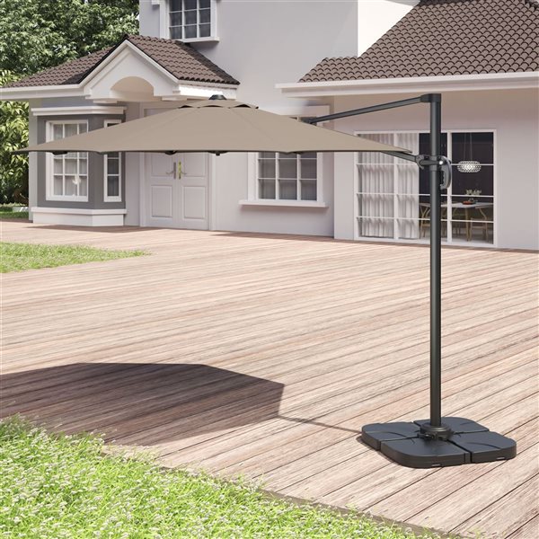 Sirio Khaki 10 x 10-ft Patio Umbrella