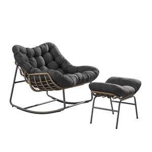 Sirio Sedona Black 2-Piece Rocking Chair Set