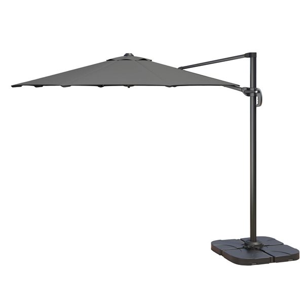 Sirio Dark Grey 10 x 10-ft Patio Umbrella