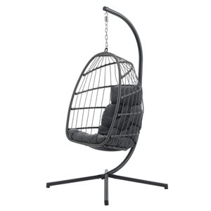 Chaise suspendue Dahlia de Sirio gris foncé
