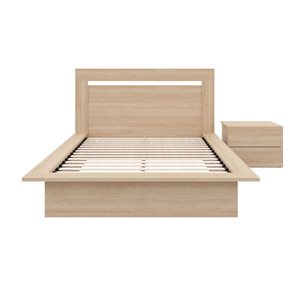 Nexera Malibu 3-Piece Double-Size Bedroom Set - Natural Blond Oak