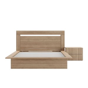 Nexera Malibu 3-Piece Queen-Size Bedroom Set - Brown Oak