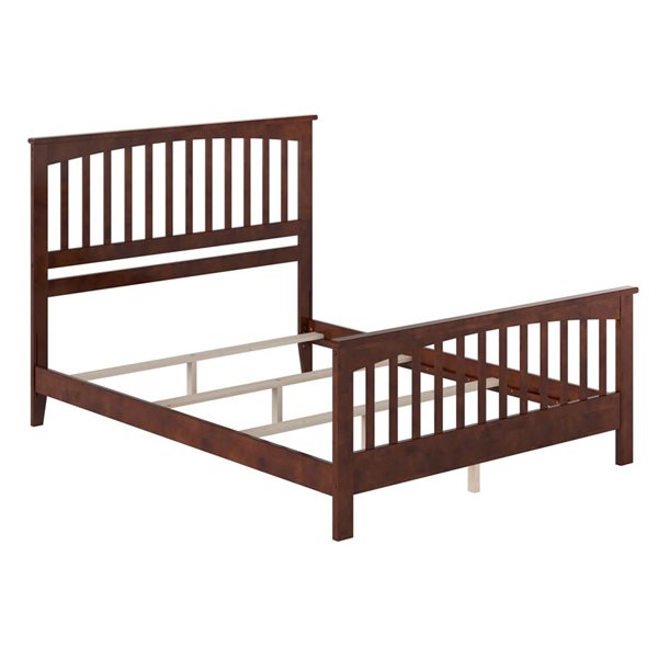 AFI Furnishings Brooklyn Queen Walnut Foundation Bed w/ Matching Footboard