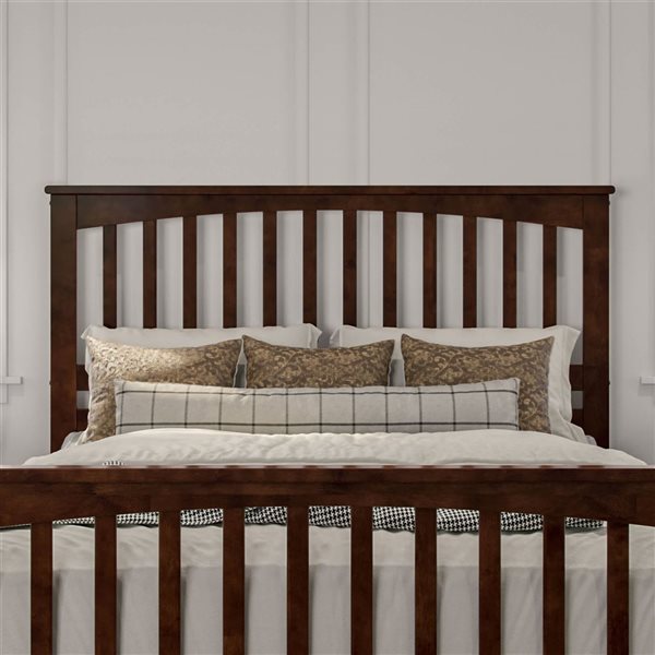 AFI Furnishings Brooklyn Queen Walnut Foundation Bed w/ Matching Footboard