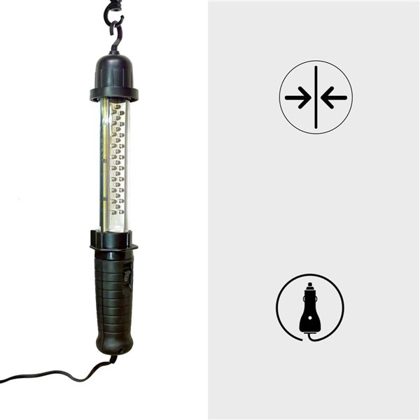 Koolatron 12 V Portable Hanging Black LED Work Light w/ 3-m Cord