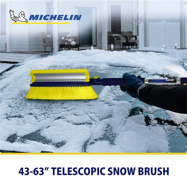 Michelin Ultra Duty Telescopic 43-63-in Snow Brush w/ Swivel Head - 2/pk