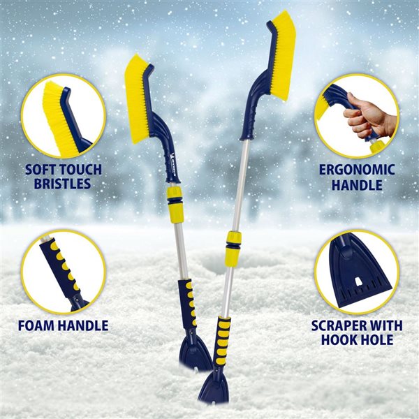 Michelin Extendable 35-45-in Snow Brush w/ Ice Scraper
