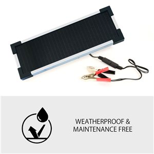 Koolatron 12 V Solar Trickle Charger 1.9 W 115 mAh for Vehicle Battery