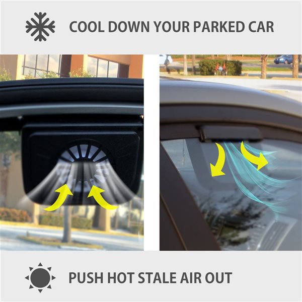 Koolatron Solar Fan Car Window Hot Air Extractor