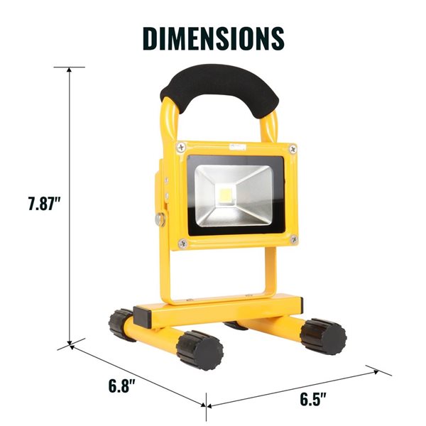 Lampe de travail rechargeable sans fil Koolatron 12 V résistante aux intempéries
