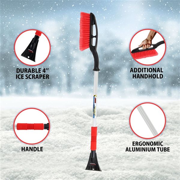 Oskar Heavy Duty 35-in Snow Brush with Ice Scraper