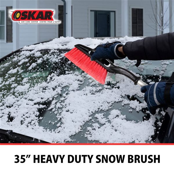 Oskar Heavy Duty 35-in Snow Brush with Ice Scraper