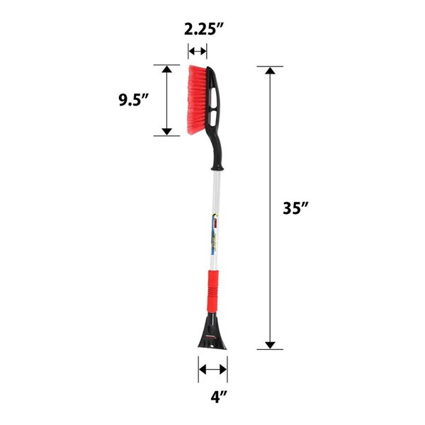 Oskar Heavy Duty 35-in Snow Brush with Ice Scraper