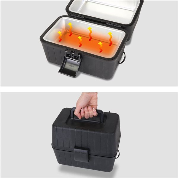 Réchaud 12 V Koolatron pour boîte à lunch 1,5 L noir