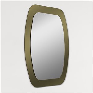 Miroir mural sans cadre Sydney de Decor Wonderland 23,6 po l. x 31,5 po h. à double couche et biseauté or