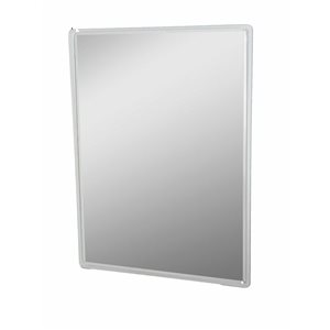 Miroir de meuble-lavabo sans cadre poli Matea de Decor Wonderland 23,6 x 31,5 po avec bord argent