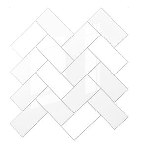 LuxySplash Drita 11.3 x 12.7-in White Marble Stone Composite Wall Tile - 3 ft²/Pack 