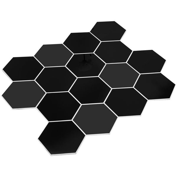 LuxySplash Drita 13.5 x 11.3-in Black Stone Composite Wall Tile - 3 ft²/Pack