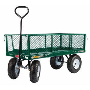 Millside Farm Tuff 24 x 48-in Green Steel Drop Side Steel Wagon
