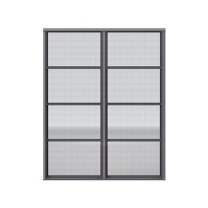 Fenêtre-moustiquaire pour véranda 3 saisons Betterview de Tendal 90 l.x 84 po h. cadre aluminium noir, double colonne