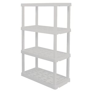 Étagère de rangement à 4 tablettes imbriquées Oskar 18 X 36 X 56 po, blanc