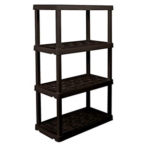 Étagère de rangement à 4 tablettes imbriquées  Oskar 18 X 36 X 56 po, noir