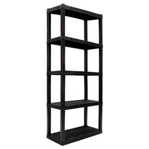 Étagère de rangement Oskar robuste à 5 tablettes pour la maison 30 x 14 x 75, blanc