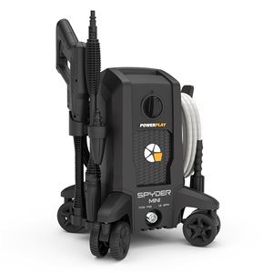 Laveuse à pression électrique SPYDER mini de Powerplay 1700 lb/po² à 4 roues, noir