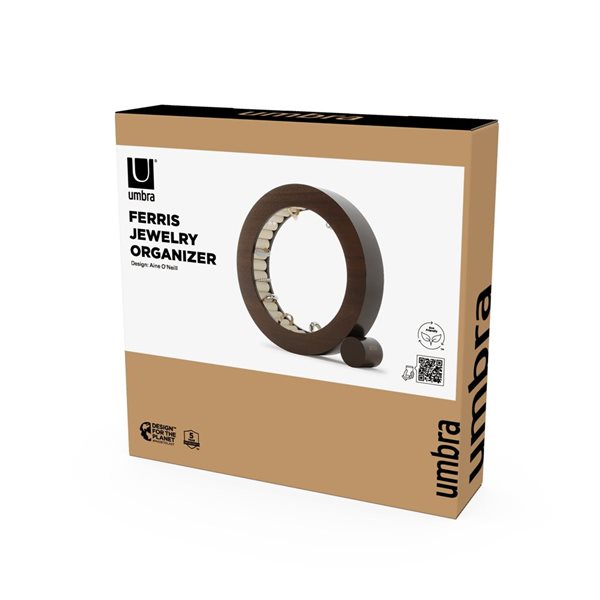 Umbra Ferris Walnut Wood Jewelry Organizer