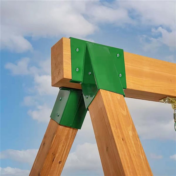 Playberg Easy Installation Heavy-Duty Steel A-Frame Middle Bracket for Outdoor Swing Set w/ Mounting Hardware