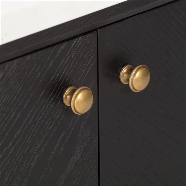 Avanity Adele 49-in Black Oak Single Undermount Sink Bathroom Vanity w/ Cala White Engineered Stone Top