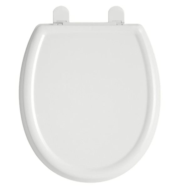 American Standard Cadet 3 White Elongated Closed Front Slow-Close Plastic Toilet Seat
