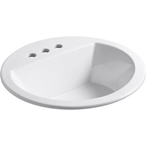KOHLER Bryant 19-in Round Drop-in Bathroom Sink