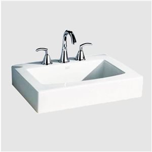 Lavabo de salle de bain Boxe American Standard sur plan à entraxe large 8 po