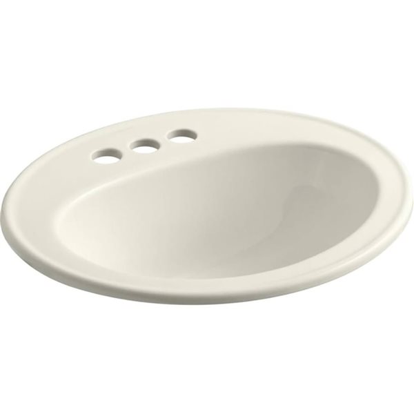 KOHLER Pennington 20-1/4-in Oval Drop-in Bathroom Sink