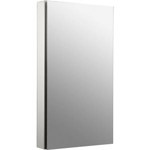 KOHLER Catalan 20-1/8 W x 36-1/8-In H Aluminum Single-Door Medicine Cabinet w/ 107° Hinge