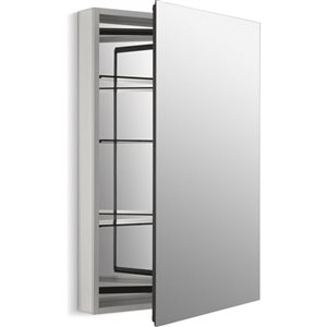 Armoire à pharmacie à 1 porte en aluminium Catalan de KOHLER 24 1/8 po l. x 36 1/8 po h. avec charnière à 170°