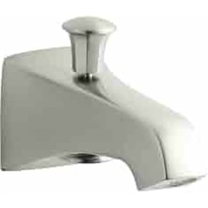 KOHLER Memoirs Stately Wall-Mount Bath Spout with Deco Design and Diverter - Brushed Nickel