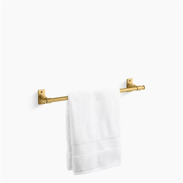 KOHLER Castia Studio McGee 24-in L Brass Wall-Mount Towel Bar