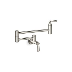KOHLER Edalyn Studio McGee Polished Nickel 1-Handle Wall-Mount Pull-Out Kitchen Sink Pot Filler Faucet