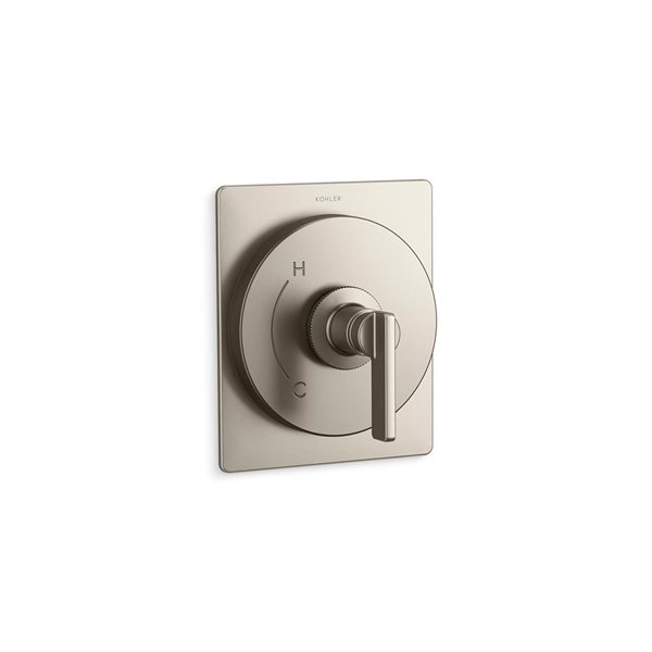 KOHLER Castia Studio McGee Rite-Temp Brushed Nickel 1-Handle Bathtub and Shower Valve Trim